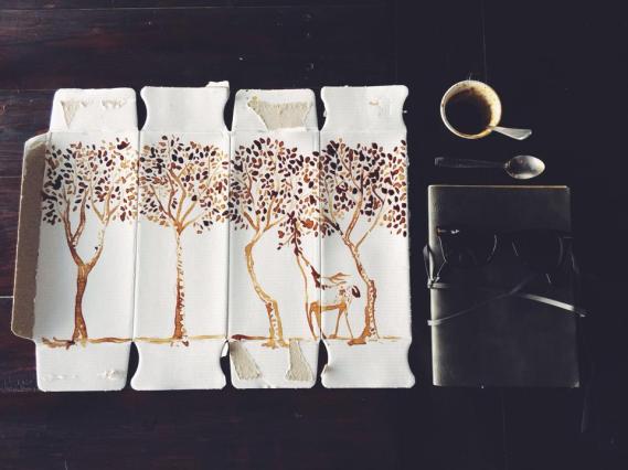 Coffee Painting by Hsulynn Pang